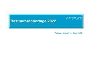 Bestuursrapportage 2022